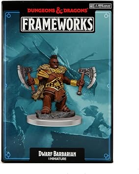 WizKids D&D Frameworks Dwarf Barbarian Female - Unpainted and Unassembled