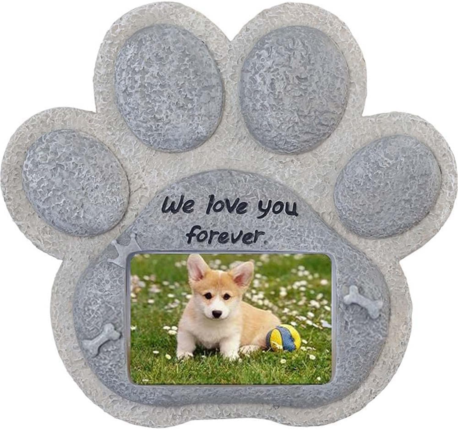 RRMMAN Piedra sepulcral para mascotas, piedra conmemorativa para mascotas, lápida de resina para mascotas, lápida conmemorativa para cachorros con mar