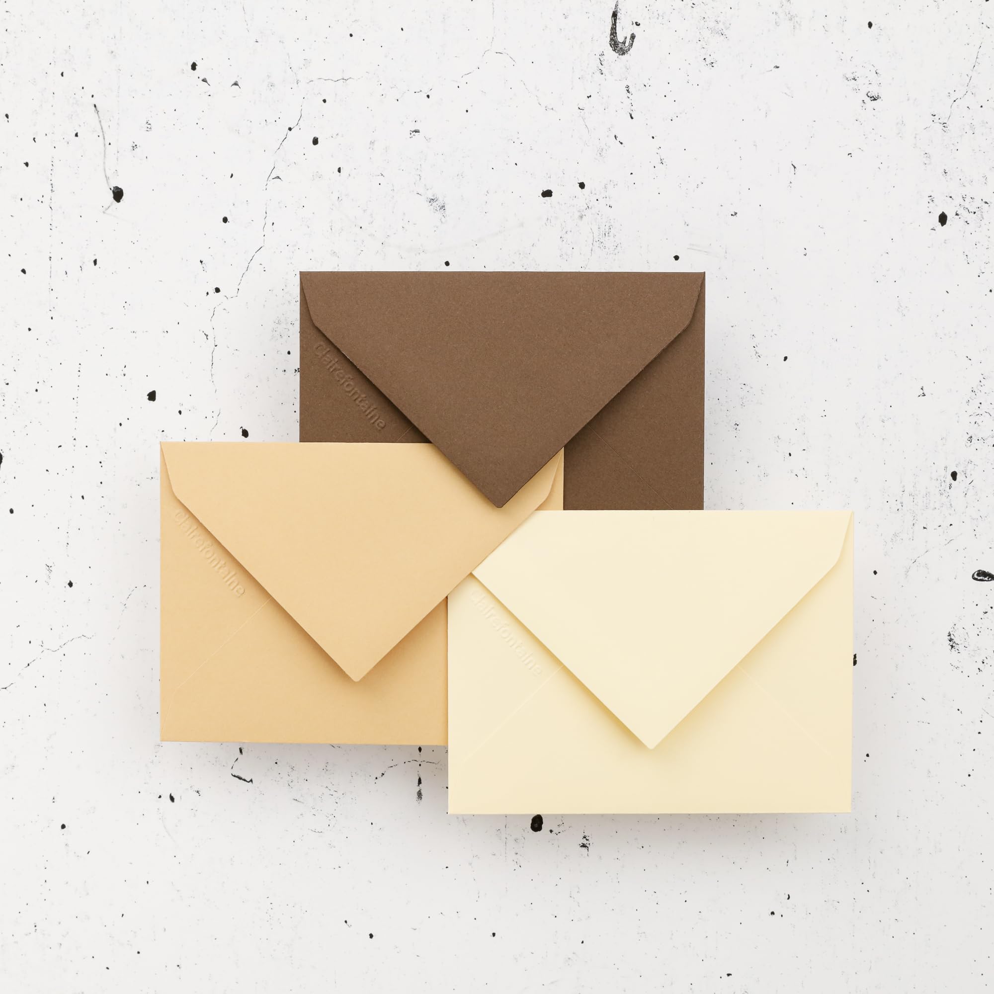 Clairefontaine 5870C Pack of 20 Gummed Envelopes Format 7,5x10cm 120g/m² Colour Brown Invitation Events Correspondence Range Pollen Premium Smooth Paper - Image 3