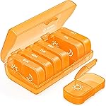 AUVON XL Weekly Pill Organizer 2 Times a Day, AM PM Pill Case with One-Side Large Opening for Easy to Use, Pill Box 7 Day Travel Medication Organizer for Medications, Vitamins, Fish Oils, Supplements