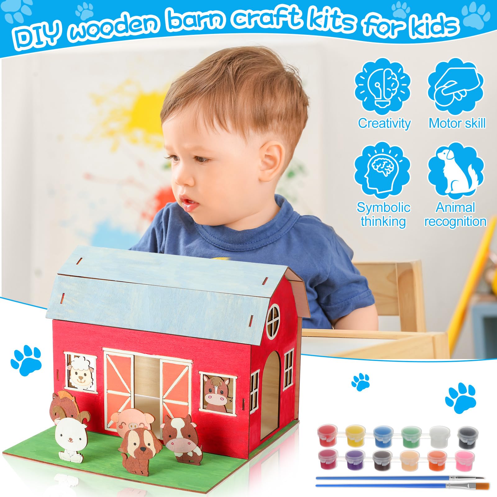 Farm Craft Kit For Kids Coola Farm Animals Craft Kit For Kids Ages 3-6 ...