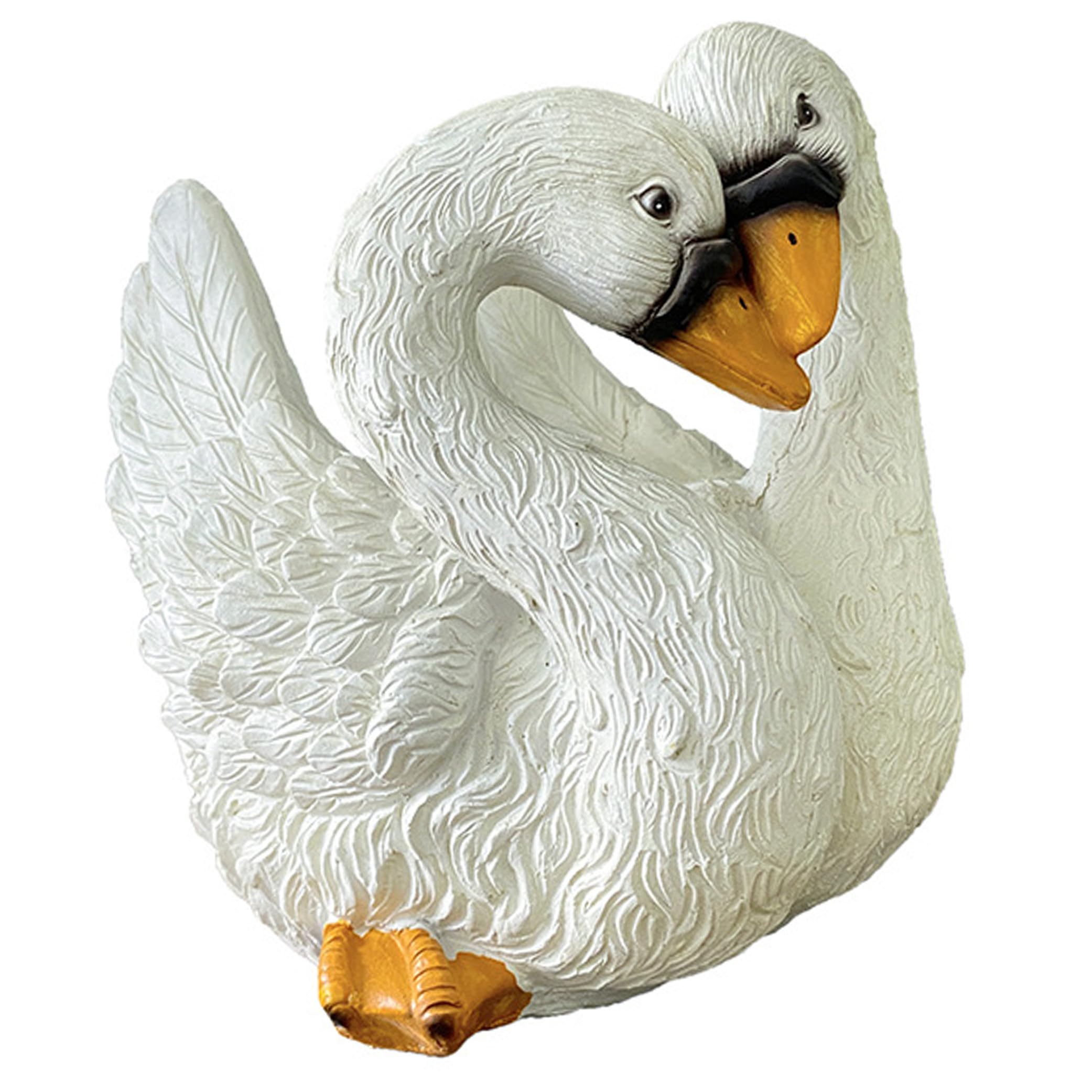 AwnsIMfreien Swan Planter, 2-in-1 Resin Swan Vase ＆ Decor, Cute Planter Pots For Outdoor Patio Balcony Planting & Decor, White, Vase