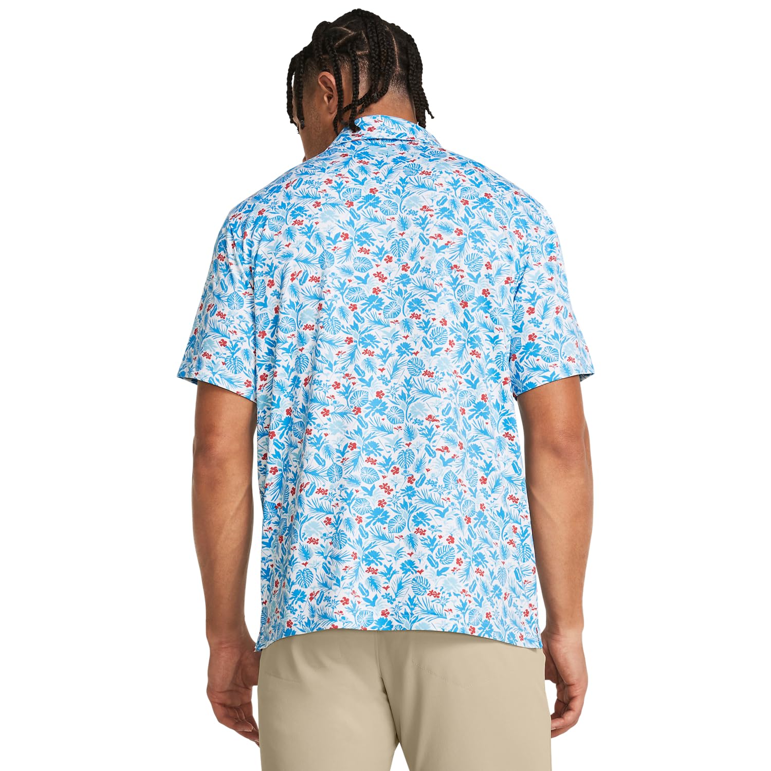 Under Armour Polos para hombre, blanco, azul, (White / Sky Blue), Small