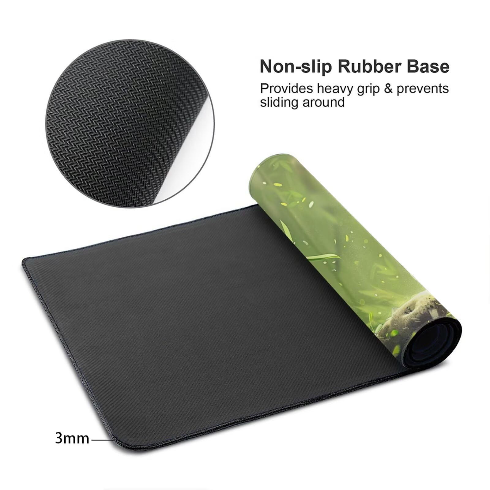 Tappetino Mouse Cina Panda gigante tappetino mouse xxl gaming 1200x600x3mm Grande Tappetino per mouse waterproof，superficie prova di versamento e base antiscivolo，casa Ufficio scrivania Decor F42