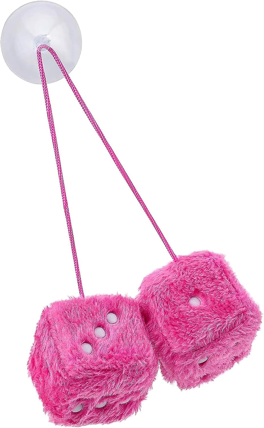 1 Pair Fluffy Dice for Car Hanging Fluffy Furry Dice Comfortable Retro
