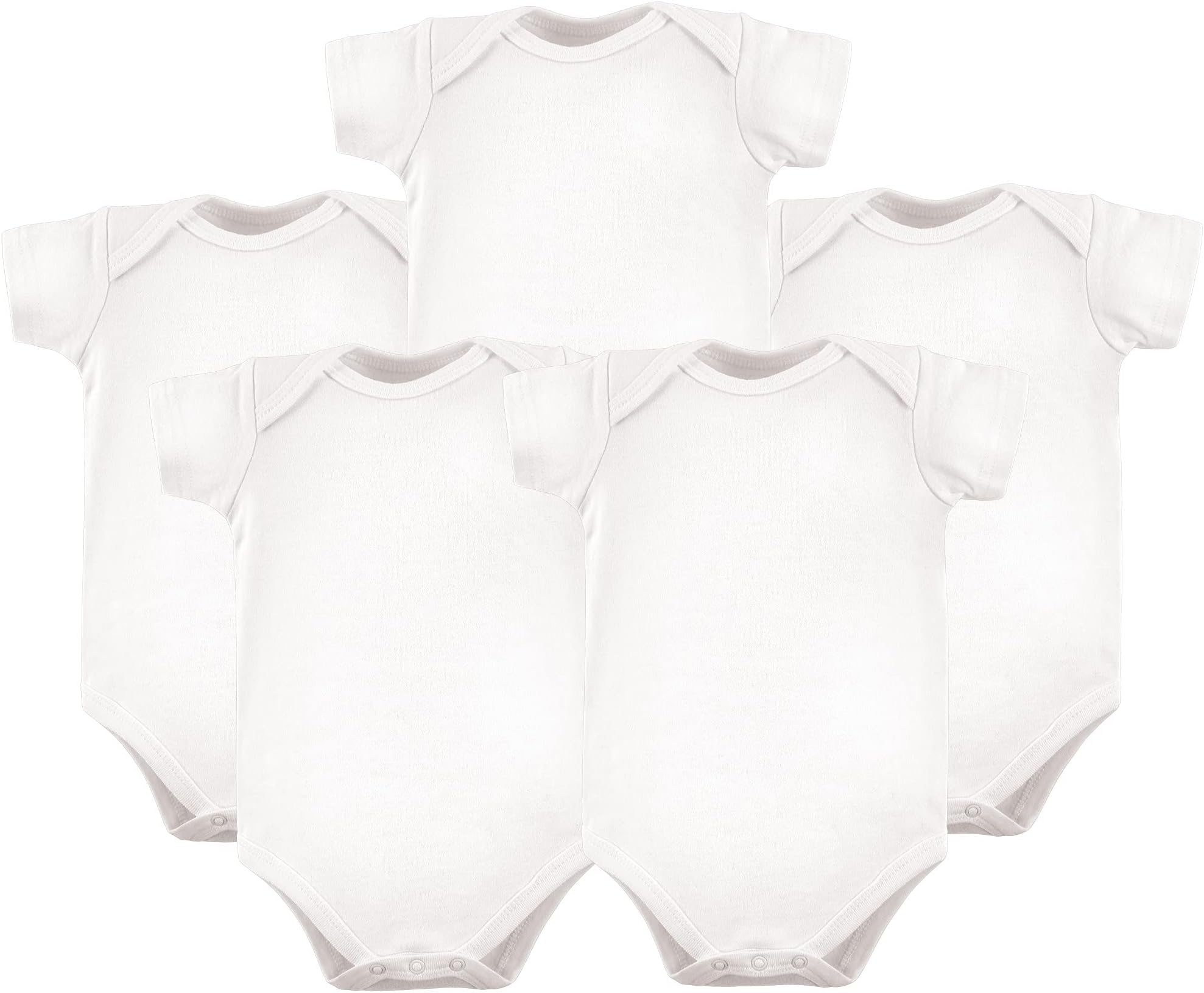 100% Cotton Bodysuits, 5-Pack