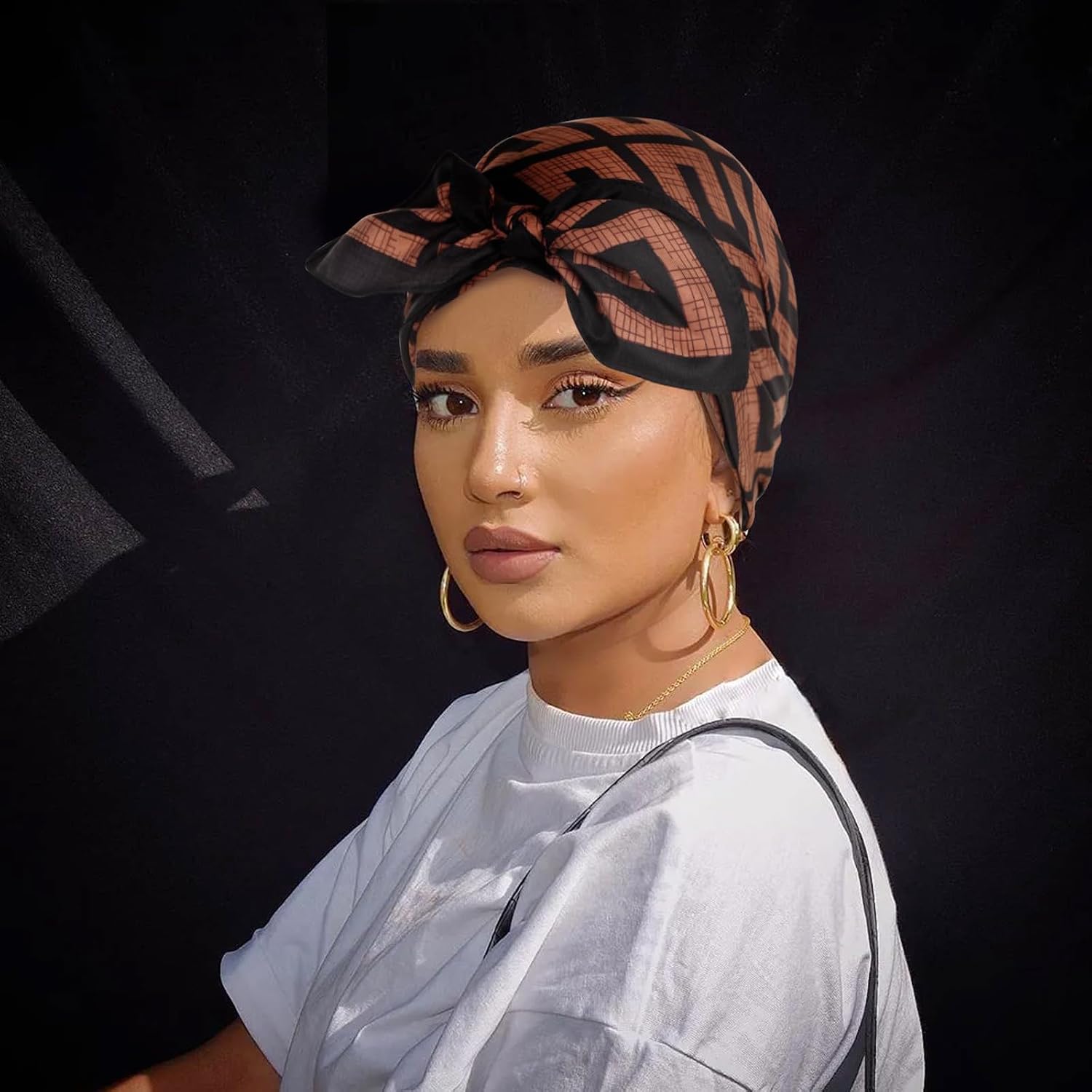 EXTREE Women's 35 inch Fashion Headscarf Silk Satin Scarf for Hair Wrapping at Night Bandana Square Scarf for Sleeping