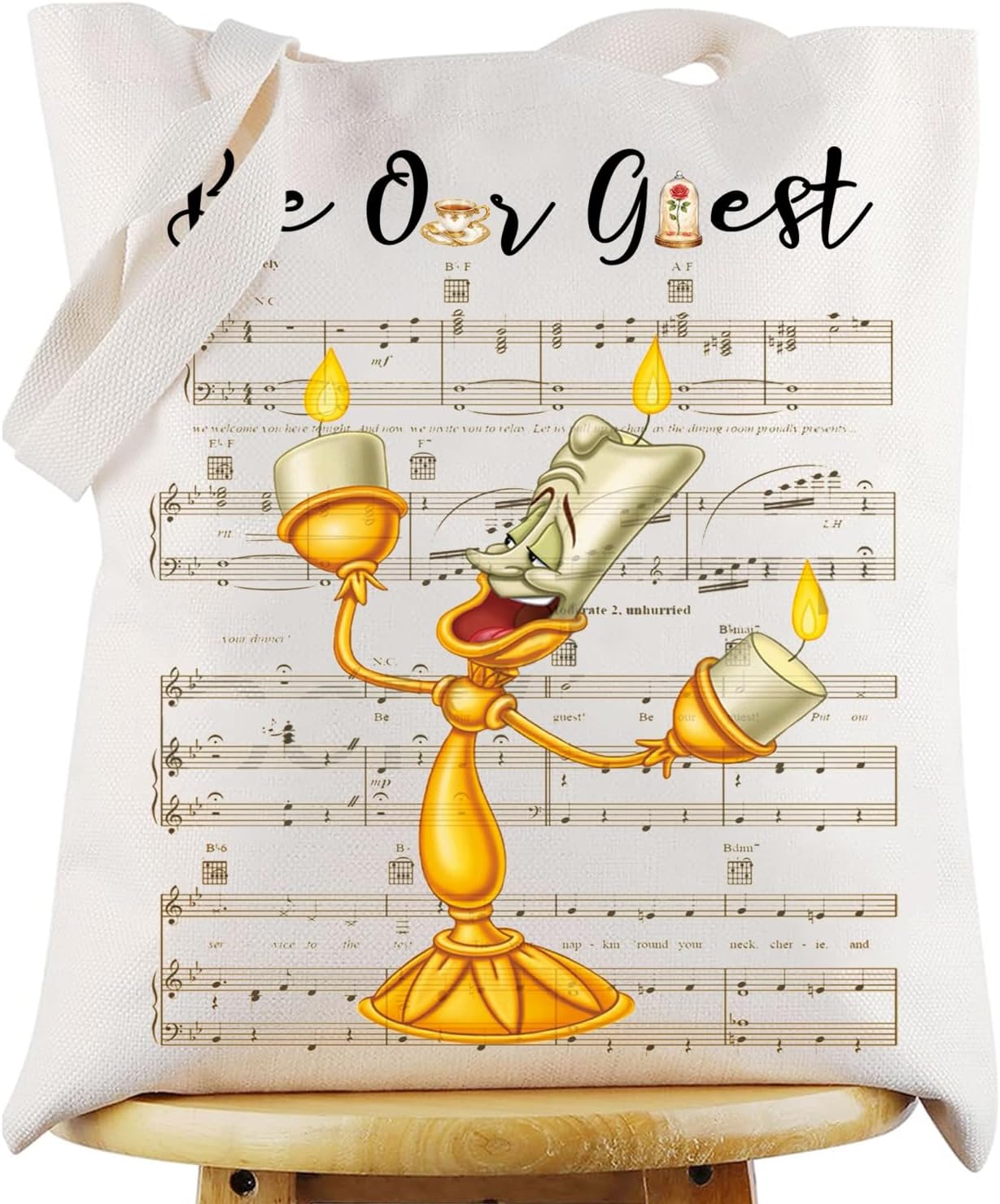 Lumiere Tote Bag Belle & Lumiere Fans Gift Guest Lumieres Shoulder Bag Beauty Princess Merch