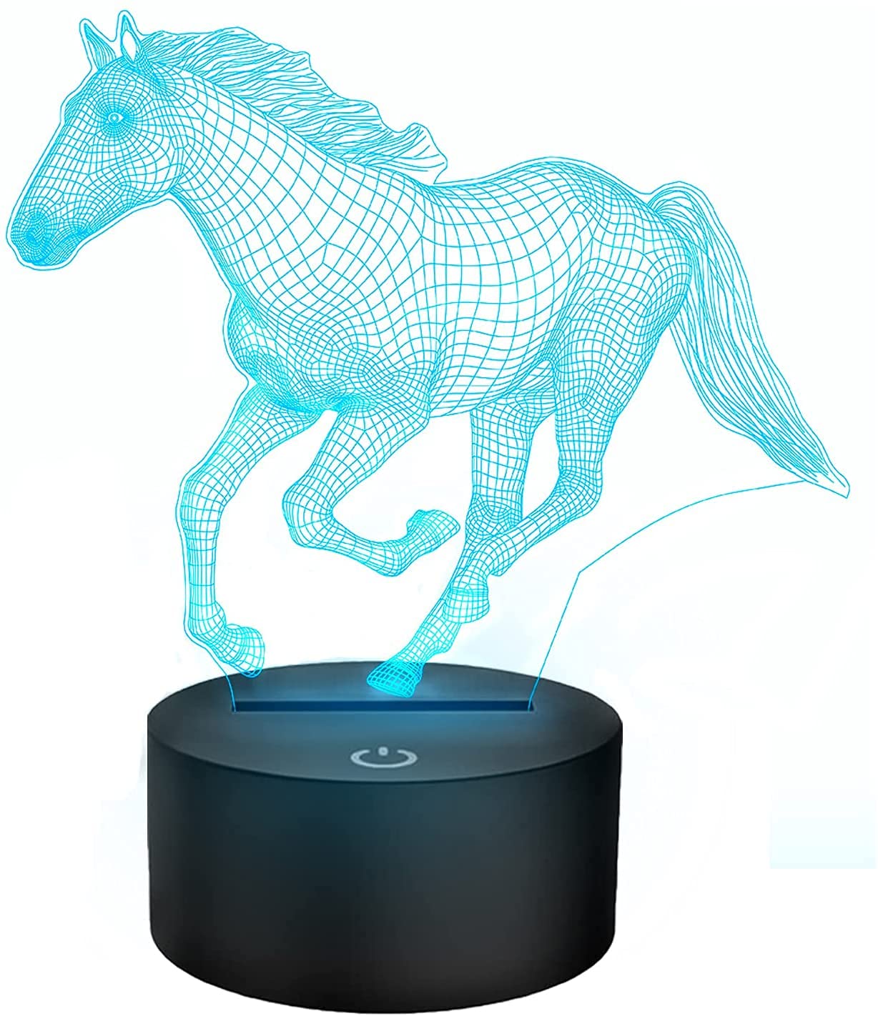 Amazon | 馬 3D イリュージョンランプ 7色変化 LED ナイトライト 部屋