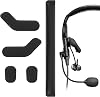Geekria Replacement Headband Cover Side Cushions Mic Cover Set Compatible with Bose Proflight Series 12 Aviation Headphones, Repair Part Black