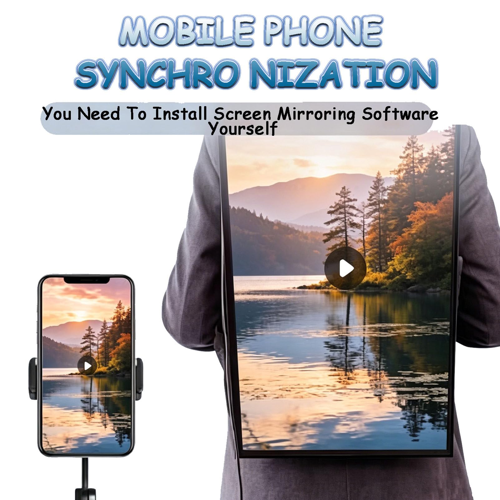 Zaino pubblicitario Digitale da 21,5 Pollici, Impermeabile, con Display Digitale da 1000 nit di luminosità e risoluzione 1920 * 1080, Ideale per Qualsiasi Evento all'aperto Wi-FiAndroidModel