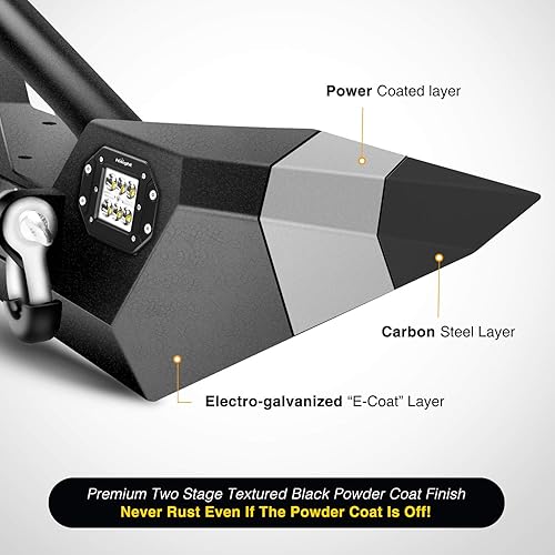 Miniatura 4 de Nilight - Parachoques delanteros compatibles con Jeep Wrangler JKJKU de 2007 2008 2009 2010 2011 2012 2013 2014 2015 2016 y 2017 JLJLU de 2018 2019
