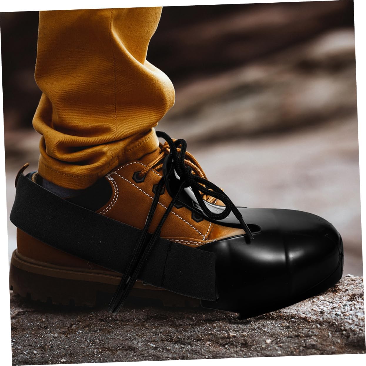 2Pairs Caps Safety Shoe Covers Overshoes for Industrial Use Enhanced Slip Protection for Construction Labor Work