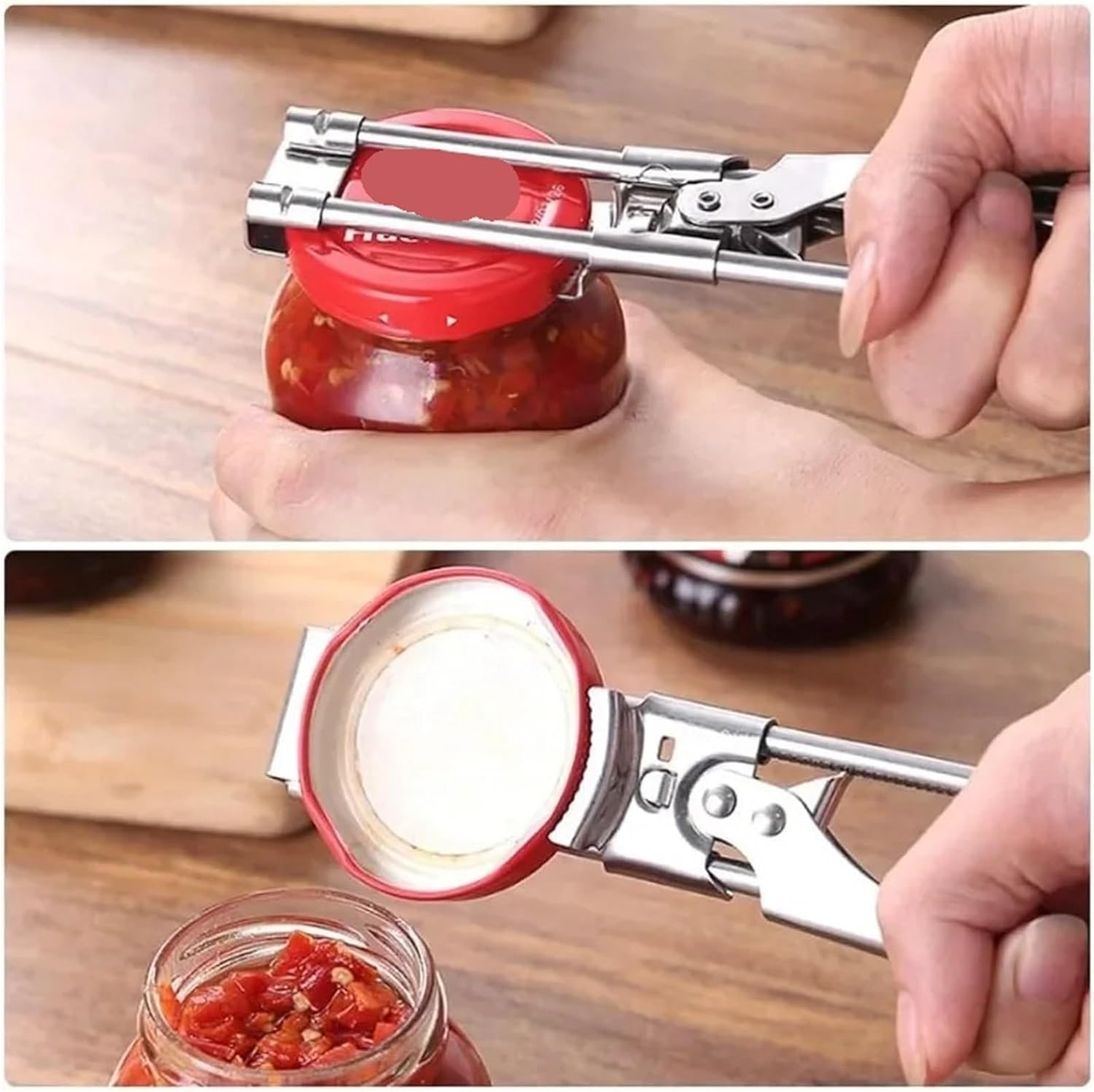 1pc Adjustable Multi-Function Bottle Opener Stainless Steel Lids Off Jar Opener Labor-Saving Screw Can Opener For Kitchen Tools(22.5CM)