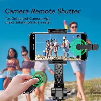 Remote Control Page Turner for Kindle Paperwhite Oasis Kobo eReaders,Kindle Clicker Page Turner Accessories for iPhone,iPad, Android Tablets Reading Novels,Camera Video Record&Shutter Selfie (Black)