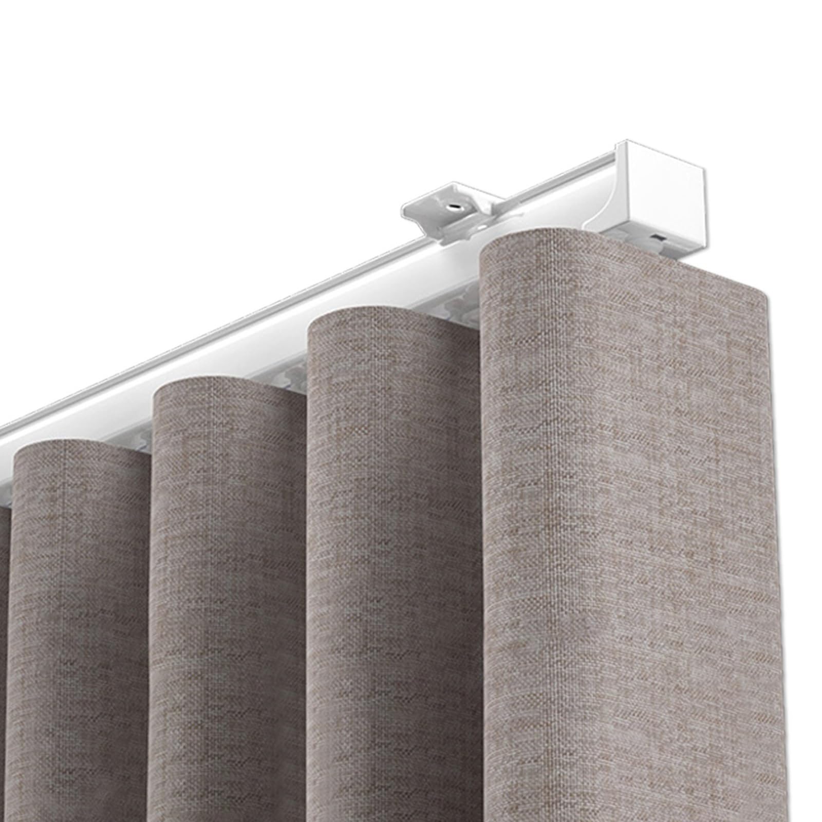 S-shaped Wavy Curtain Single Tracks Ceiling Mount Curtain Track System, RV Curtain Ceiling/Wall Curtain Track Room Divider, Easy Install Smooth Sliding Curtain Rod(240cm(7.9FT))