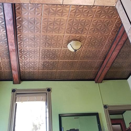 Miniatura 10 de A La Maison Ceilings R103 Perceptions - Azulejos de espuma para techo (21.6 pies cuadradoscubiertas), paquete de 8, color blanco liso