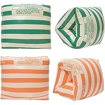2-4 Pack Arm Floaties for Kids Adult - Vintage Striped Inflatable PVC Swimming Rings Pool Floats Arm Bands for Kids Adult Toddlers Children 3-5-6-12 Years