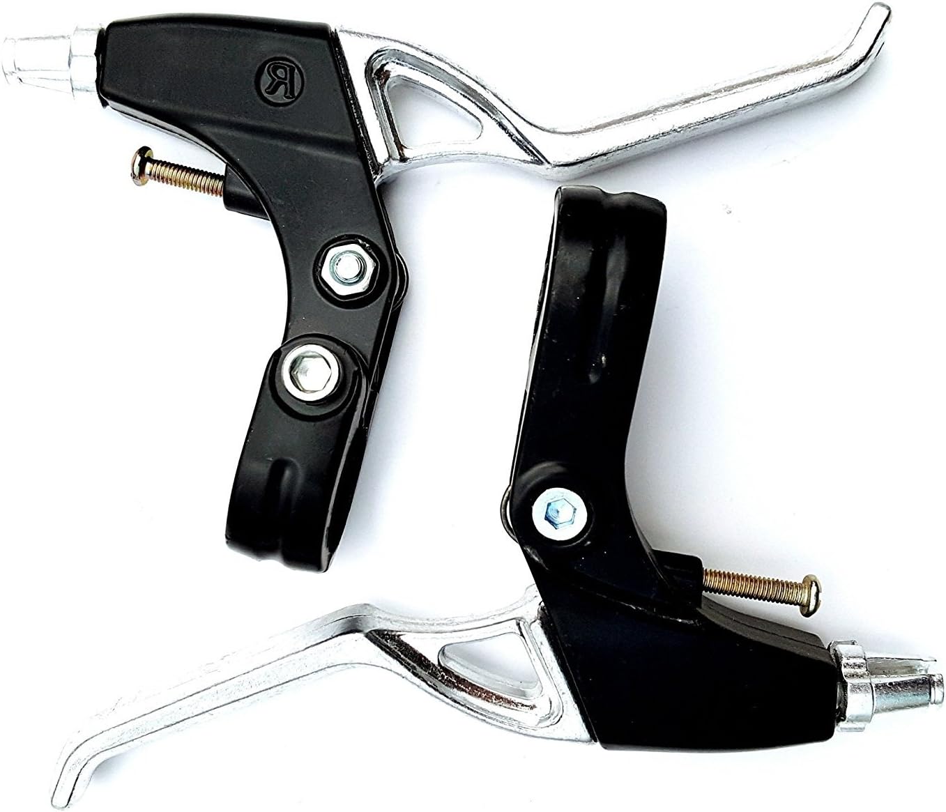 Star-Art Front and Back Disk Brake Kit - Aluminum Alloy Calipers, 2 Pcs Stainless Steel 160 mm Rotors & Cable & Brake Lever & 12 Bolts, Freewheel Threaded Hubs Hole Distance of 44mm (YinXing)