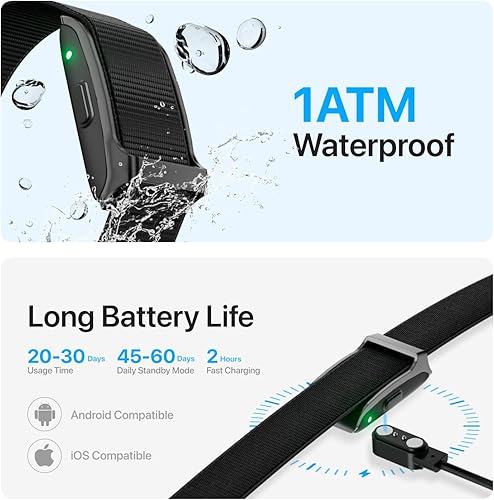 Miniatura 5 de Pulsera inteligente de salud, seguimiento de actividad y actividad física, más de 120 modos deportivos, monitoreo continuo durante todo el día,