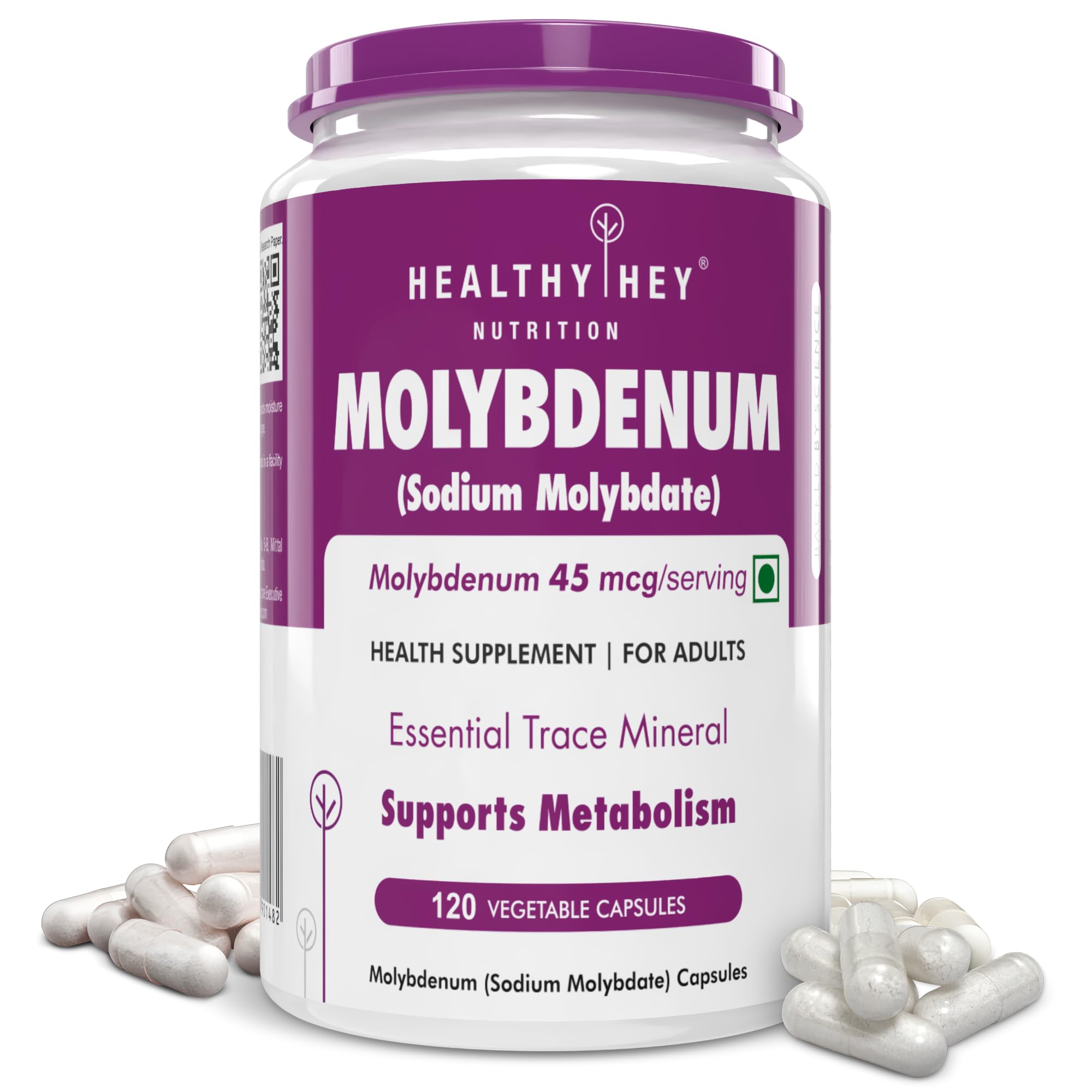 - HealthyHey Nutrition Molybdenum - Trace Mineral Supplement for Liver Support and Detoxification of Environmental Toxins - 120 Capsules