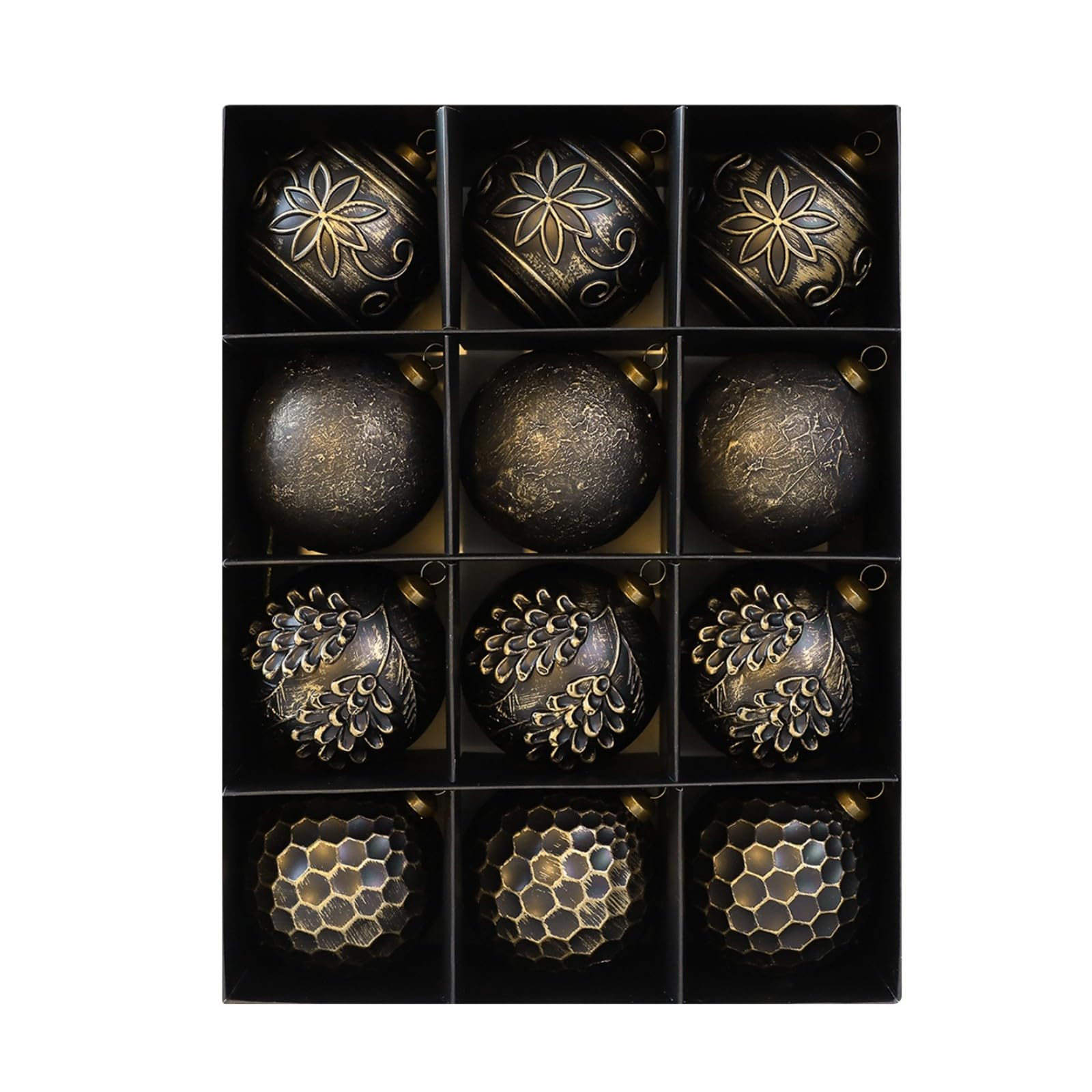 12Pcs Shatterproof Christmas Baubles Ball Hanging Ornament Christmas Tree Decoration for Wreath Mantels Winter Holiday Holiday Decoration Ornament