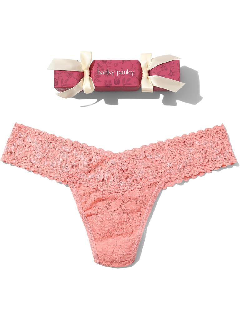 Pink Hanky Panky Signature Lace Low Rise Thong Cracker