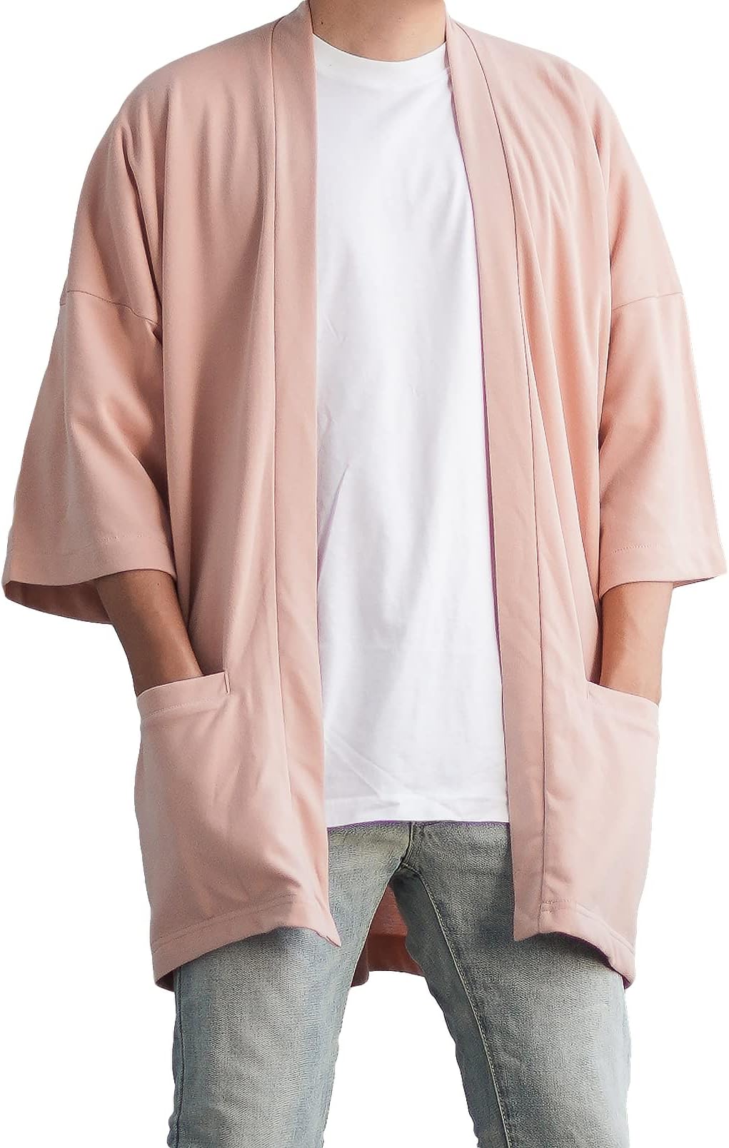 Men's Long Oversized Kimono Cardigan Noragi Japan Jacket Haori Man Yukata Coat