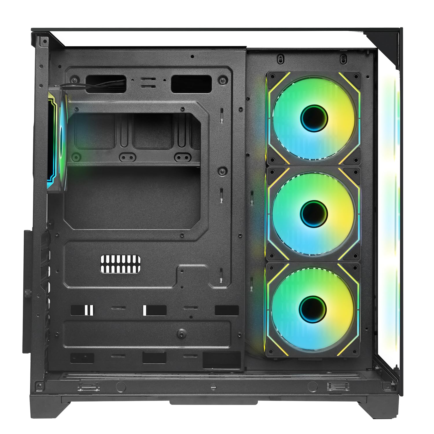 Itek Case DARK CAVE PANO - Gaming Tower- ATX- 4x12cm ARGB fan- 2xUSB3- Type-C- parete laterale, frontale e superiore in vetro temperato