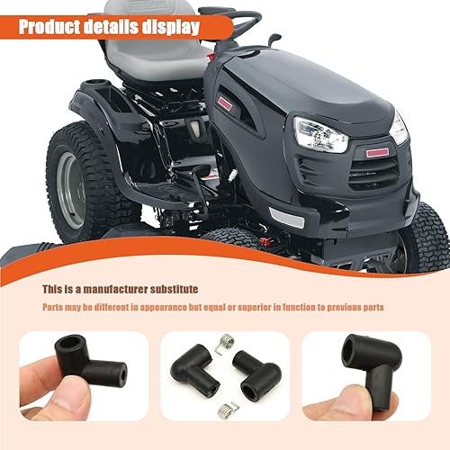 Miniatura 2 de 135-053 Bota de bujía para cable de 0.197 in utilizado en motosierras y recortadoras -2 piezas