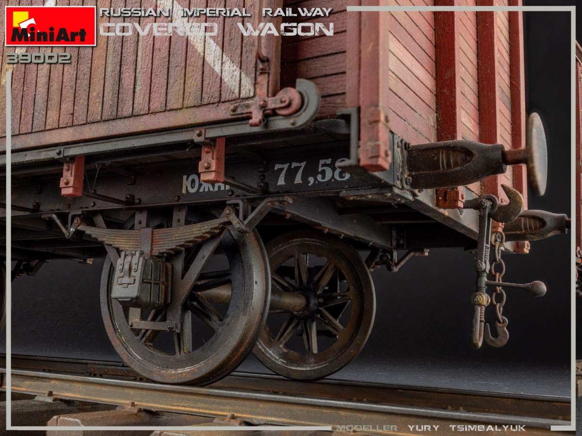 Mini Art 39002 1:35 Vagón de la Primera Guerra Mundial Ferrocarril Imperial Ruso - reproducción Fiel, modelismo, Kit de plástico, Manualidades, Hobby, Pegar, modelismo, Montar, sin Pintar