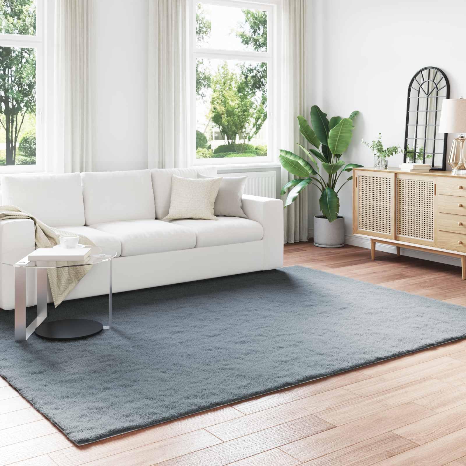 ZQQLVOO Faux Rabbit Fur Rug Olite Anthracite 240 x 340 cm Polyester Ultra Soft Plush Modern Minimalist Decor for Living Room Bedroom Winter Warmth — image 1