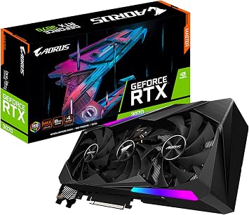 GIGABYTE AORUS GeForce RTX 3070 Master 8G (REV2.0) Graphics Card, 3X WINDFORCE Fans, 8GB 256-bit GDDR6, GV-N3070AORUS M-8GD REV2.0 Video Card
