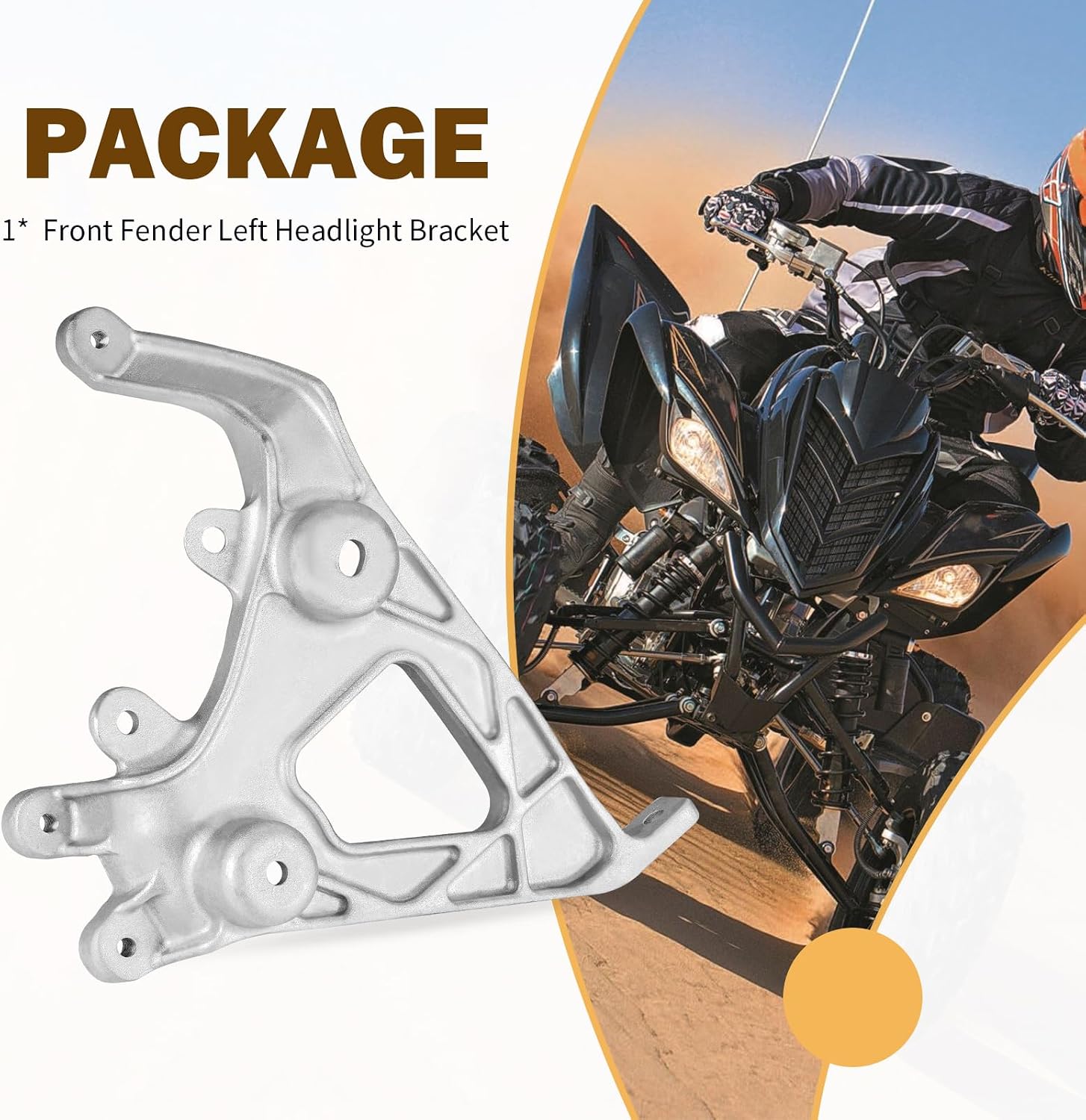 Front Fender Left Headlight Bracket for Yamaha Raptor 700 700R YFM700/R 2006-2012 1S3-21513-00