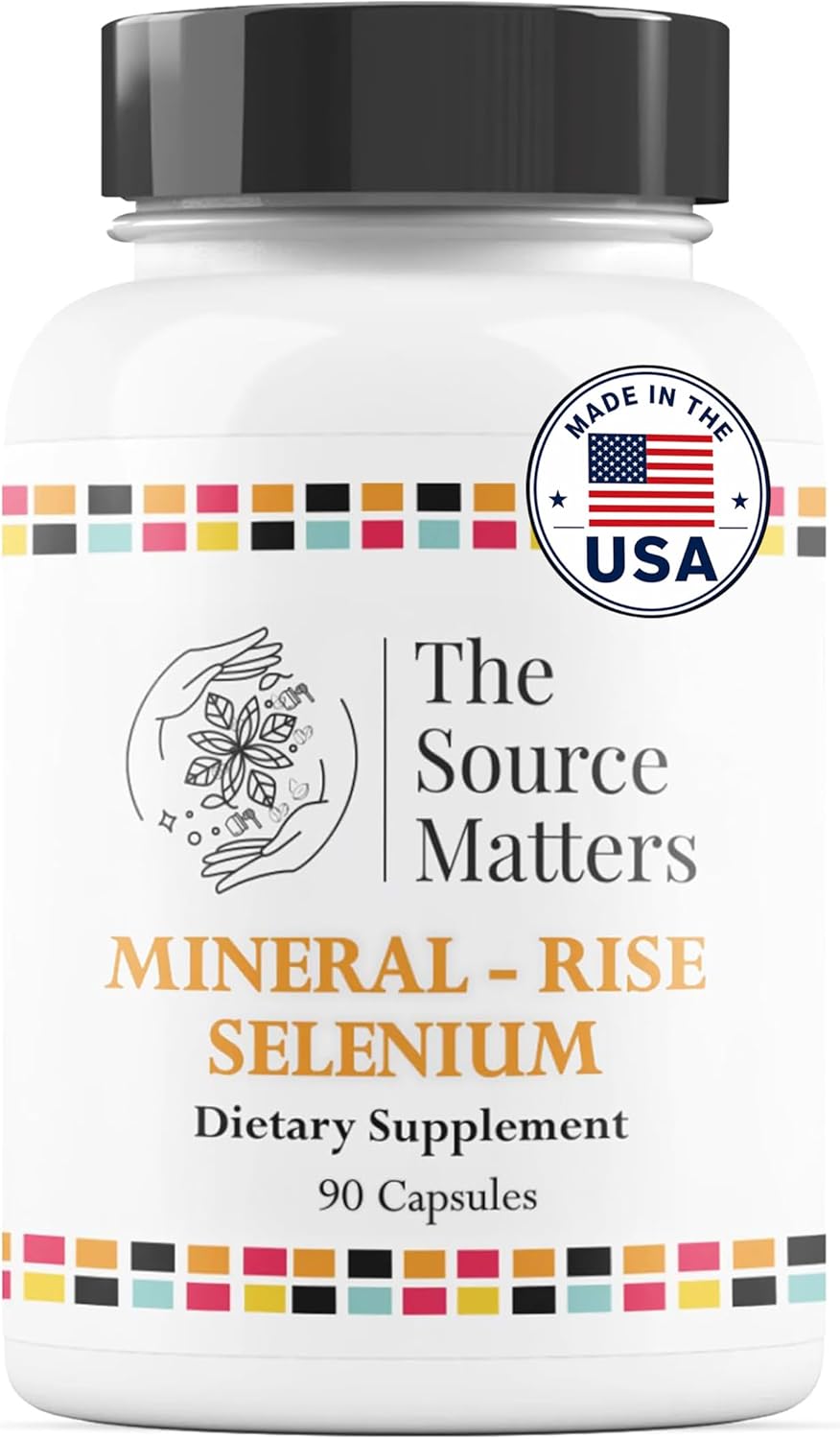 Mineral - Rise Selenium High-Bioavailability Selenium Glycinate for Antioxidant Support, Heart Health, and Prostate Wellness (90 Capsules)