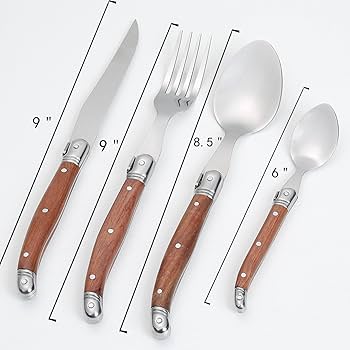 Laguiole (シルバーステンレス)カトラリーセット 24本入り