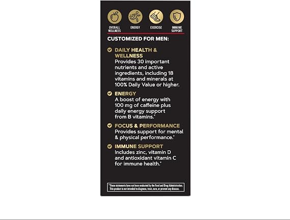 GNC Mega Men Multivitamin for Men | Energy and Metabolism | 1 Daily