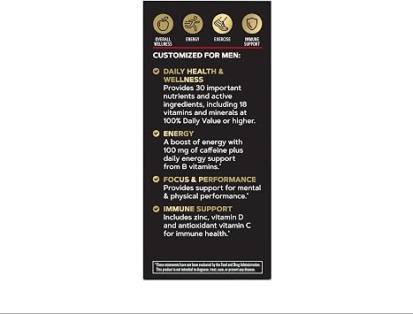 GNC Mega Men Multivitamin for Men | Energy and Metabolism | 1 Daily