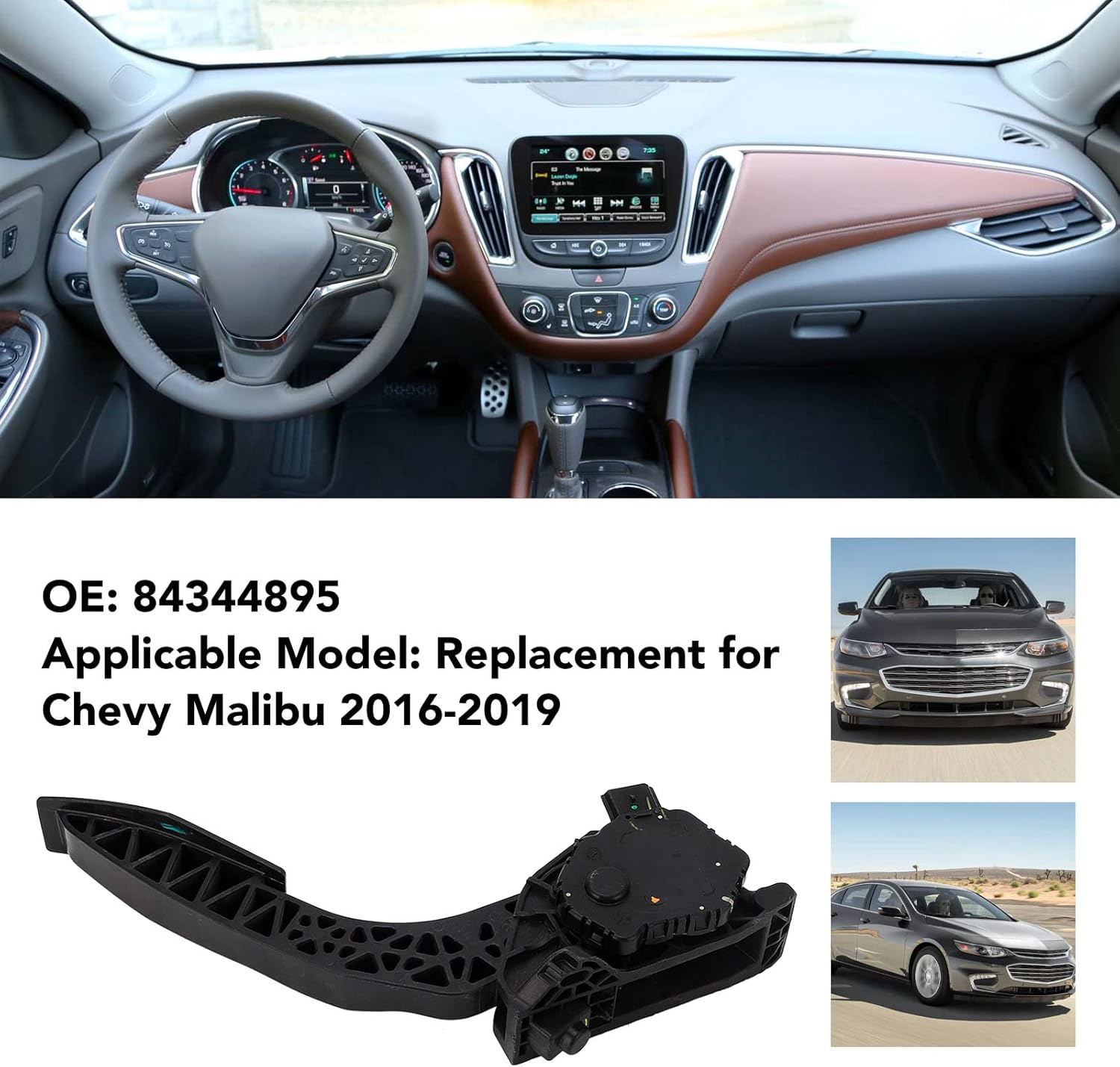 ABS Accelerator Pedal Replacement, Durable ABS Material Gas Pedal for 2016-2019 6-Speed Automatic Vehicles, Precision Fit OEM Quality for Car Owners Mechanics DIY Enthusiasts Daily