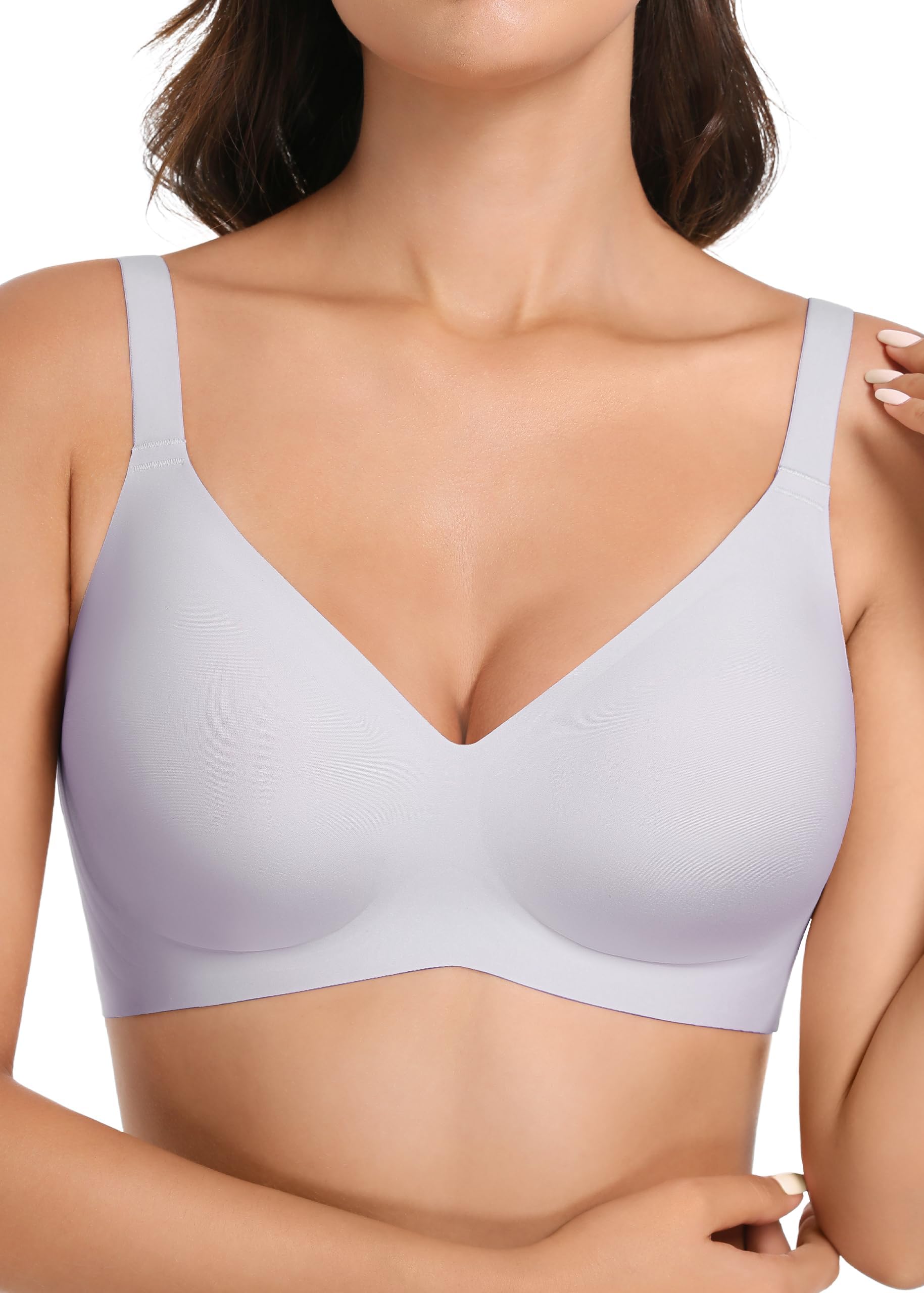 Women's Wireless Seamless Bra Ultra-Soft Push Up Full Coverage Bralette Everyday Comfort & Support