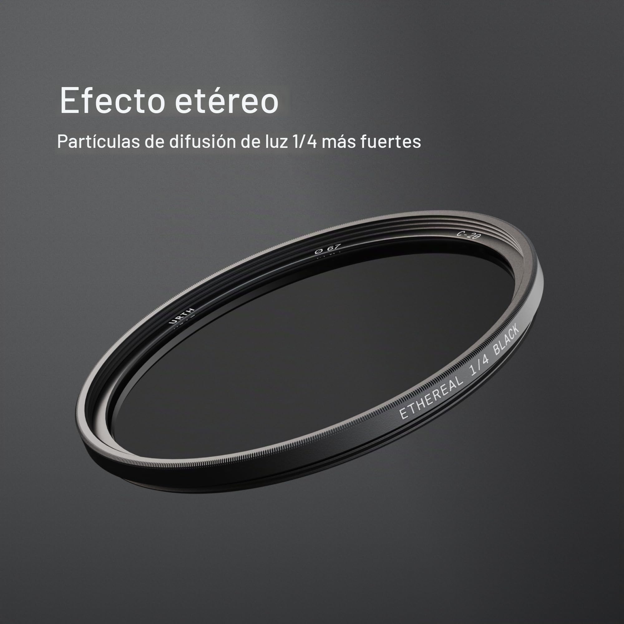 Urth 43 mm Filtro de Difusión ¼ Etéreo Black Mist (Plus) – Efecto Cinematográfico para Objetivo, Nano-Recubrimiento de 20 Capas, Difusión de Luz para Cámara