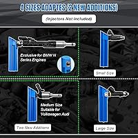 Vista 3 de Probador de inyector de combustible y kit de herramientas de limpiador de inyector de combustible, adaptador de 4 tamaños, 8 modos de pulso, kit