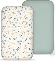 Vista 36 de Sábana de moisés para bebé niño y niña, sábanas ajustadas para colchón de moisés rectangular, ovalado, de reloj de arena, sábanas de cesta de Moisés