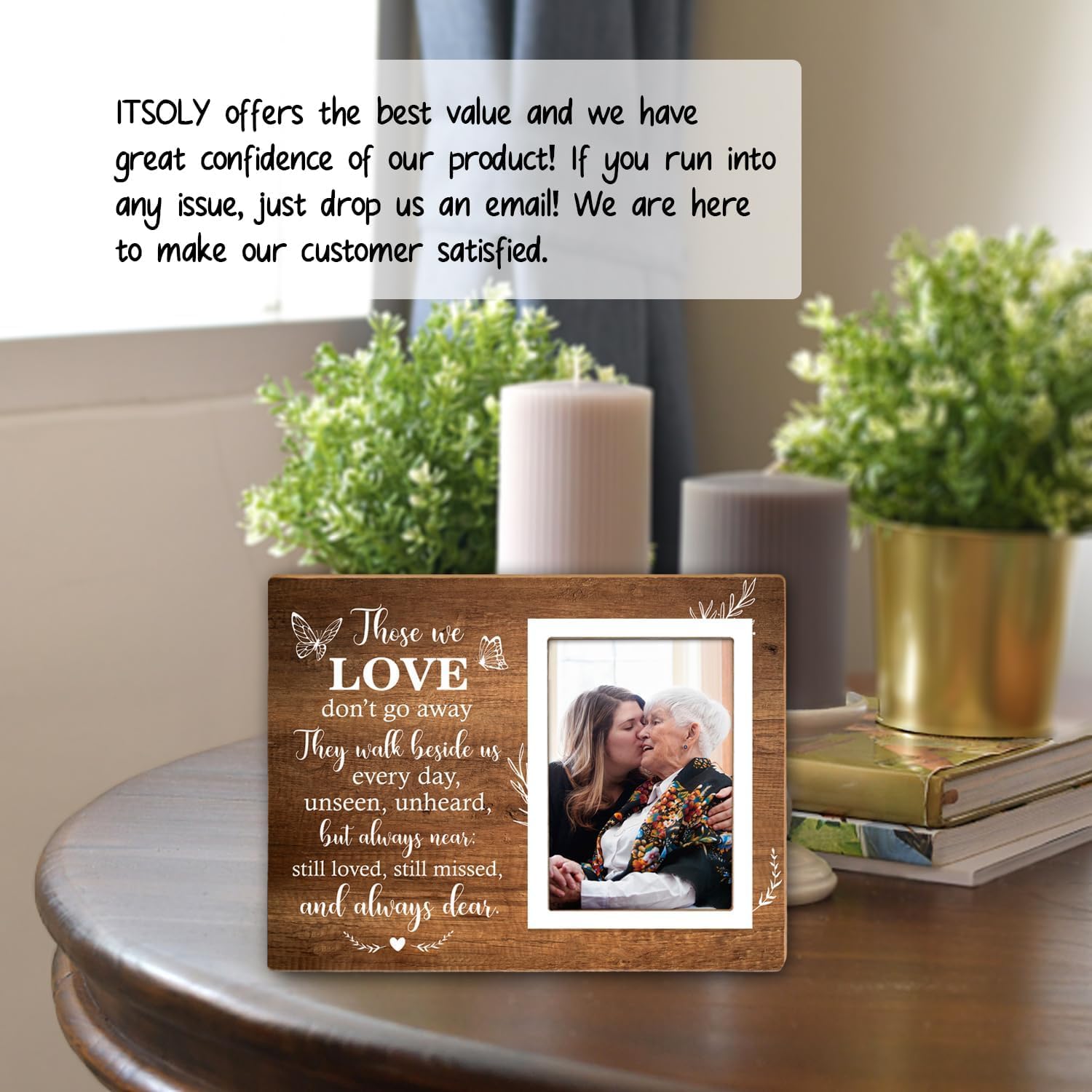 Memorial Picture Frame,Remembrance Picture Frame or Memorial Gift,Memorial Gifts for Loss of Loved One,Grandmother, Grandfather,Grandparents, Fits 4 x 6 Inch Photo