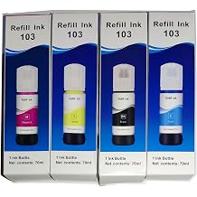 Melsan Epson ile Uyumlu EcoTank L4150 M rekkep Muadil Set 4 Renk Tak m