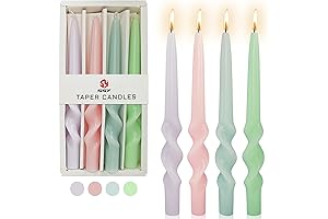 Spiral Taper Candle Long Candlesticks - Pink Candles for Her