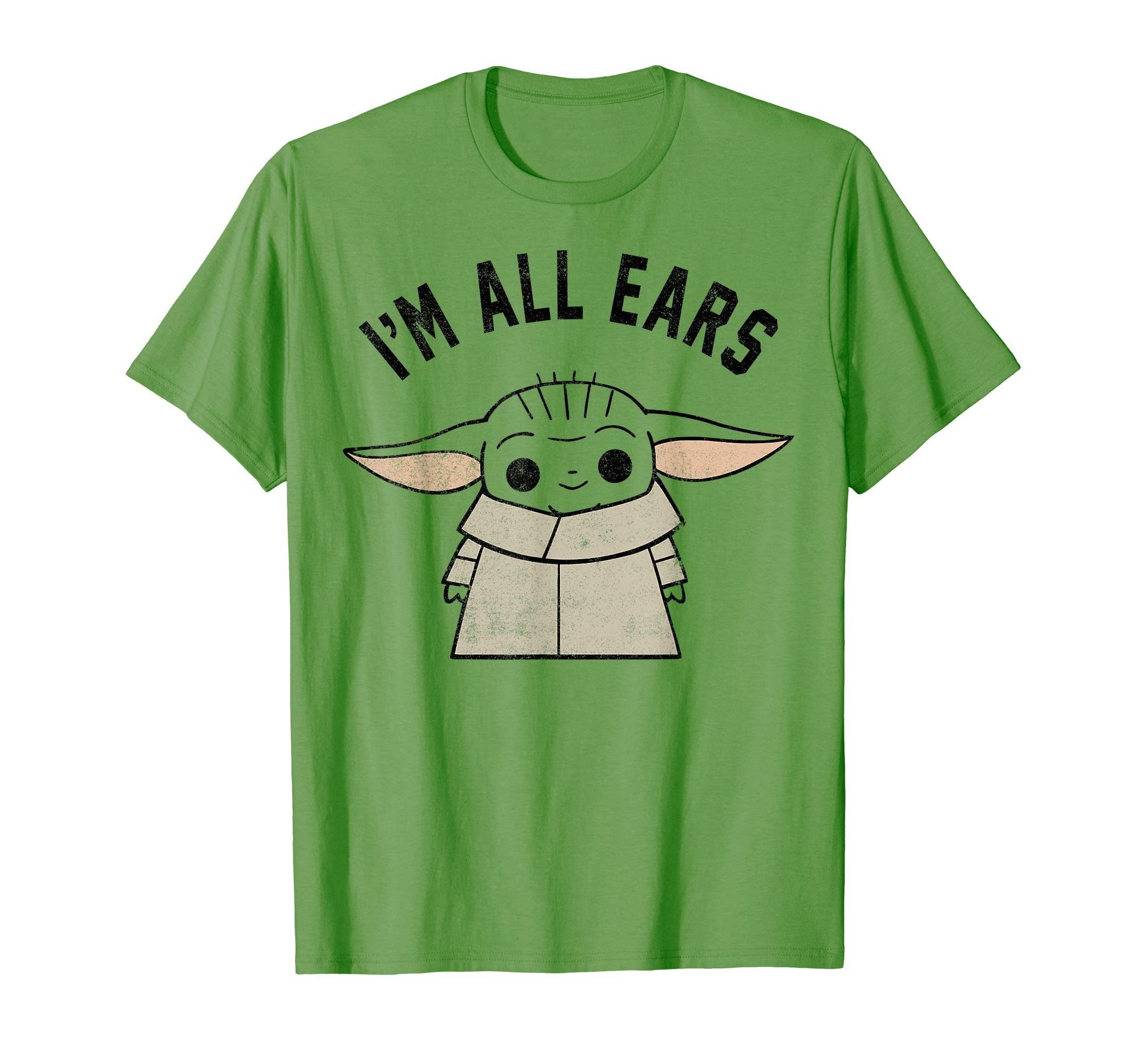 STAR WARSThe Mandalorian The Child I'm All Ears Outline T-ShirtOEKO-TEX STANDARD 100