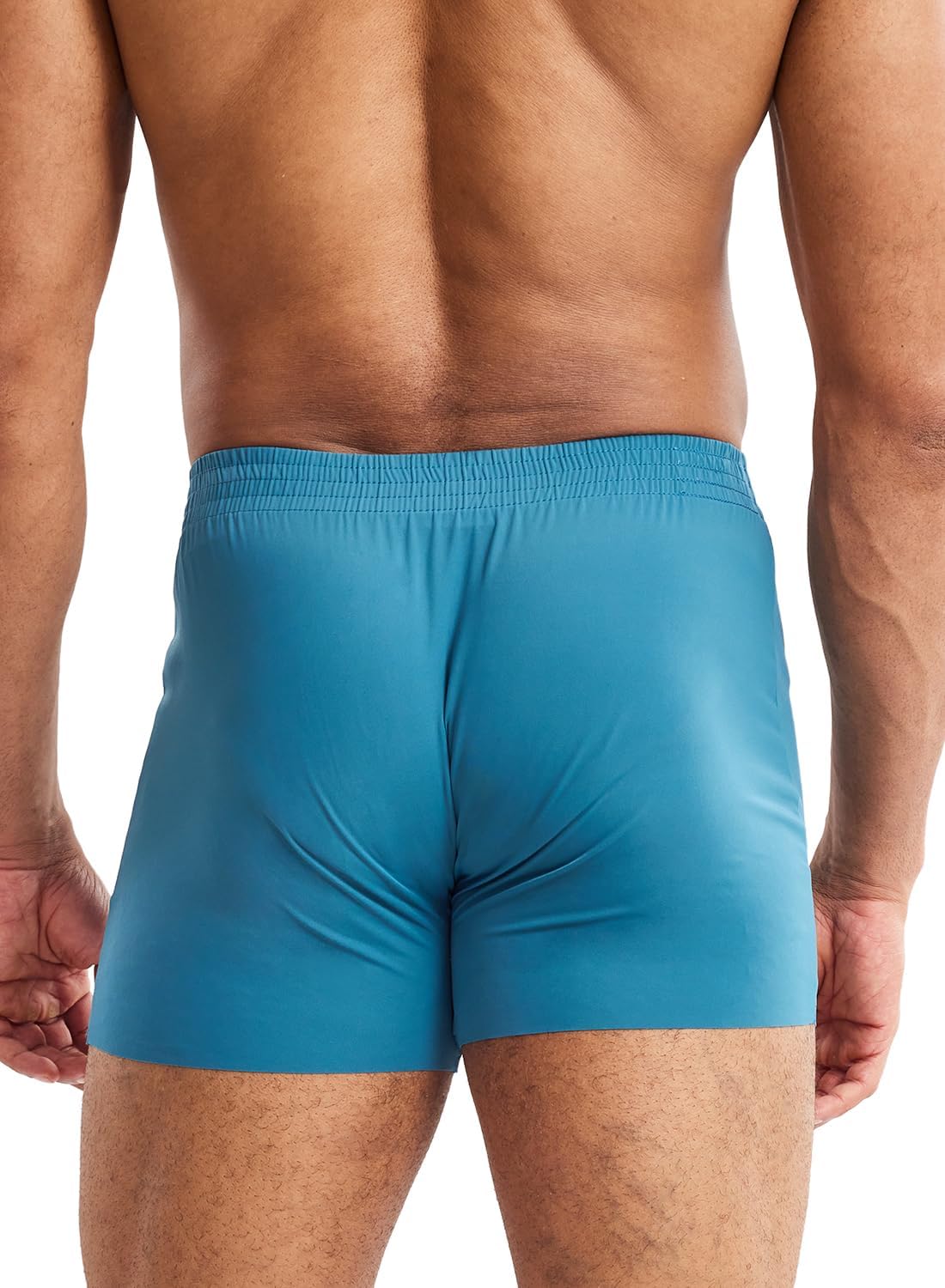 MIZOK Men's Breathable Ice Silk Pajama Bottom Sleep Boxer Shorts with Button Fly - Image 3