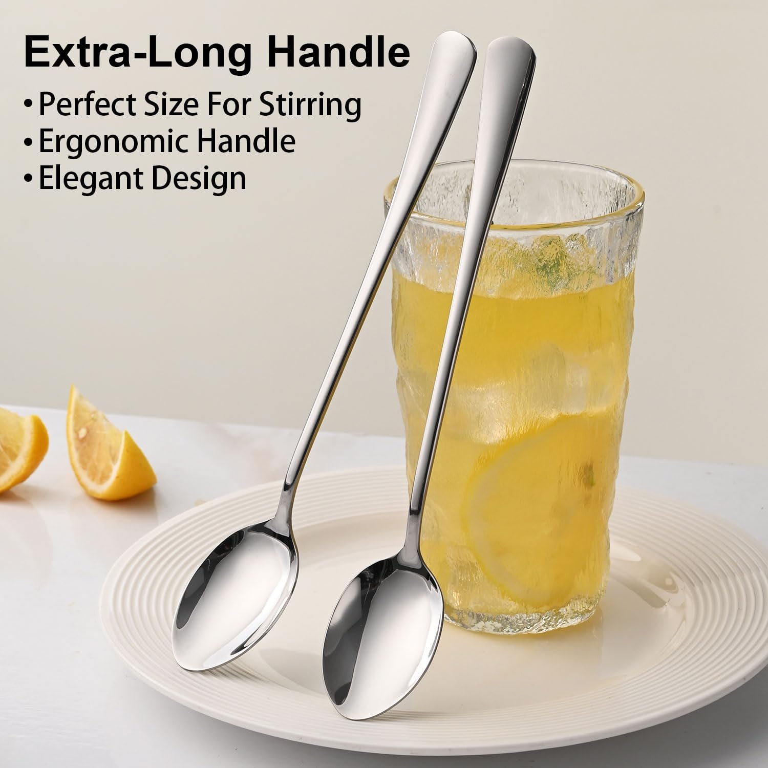 7.5 Inches Stainless Steel Iced Tea Spoons,Set Of 8 Long Stirring Spoons For Coffee,Cocktail,Ice Cream,Long Handle Iced Teaspoons,Latte Spoons For Mixing - Image 4