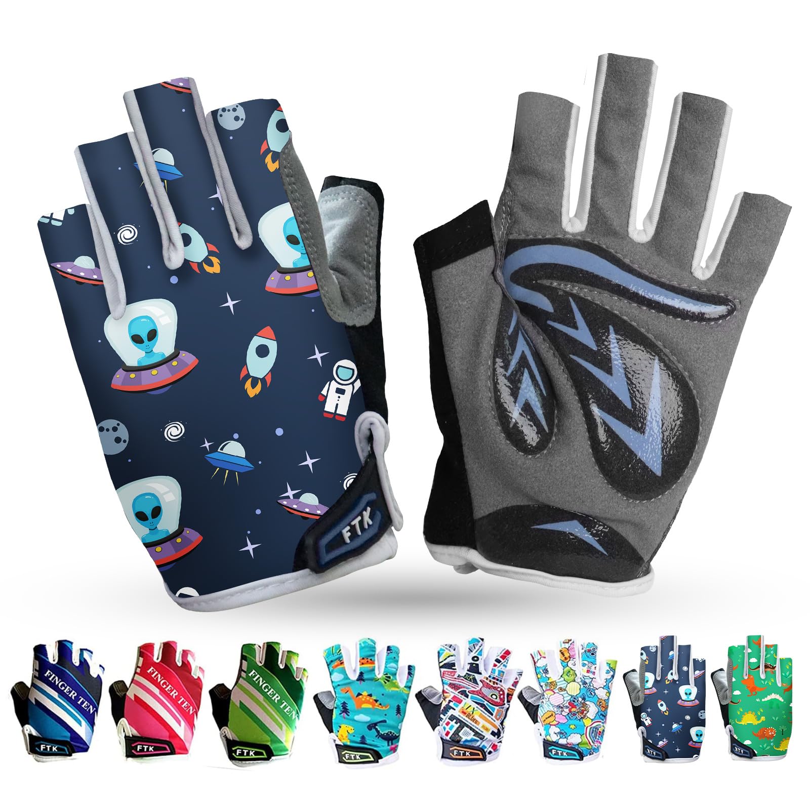 LOVMEAD Fahrradhandschuhe Kinder Fingerlos für Jungen Mädchen Alter 4-12, MTB Handschuhe Paar Mädchen Jungen Outdoor Sport Rennrad Fahrrad Bike Halbfinger Handschuhe Frühling Sommer (Lavendel, M)